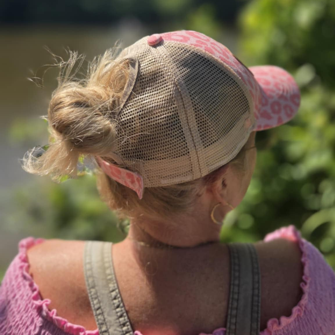 Casquette fille - Rose léopard