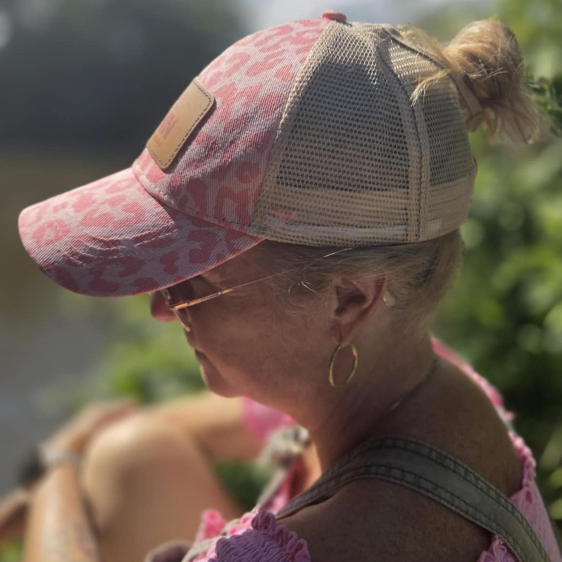 Casquette fille - Rose léopard