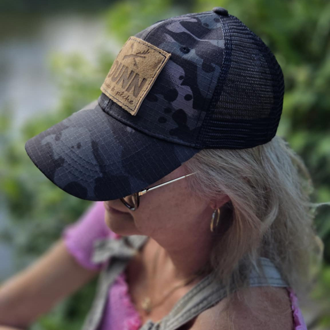 Casquette fille - Noir camo sans trou