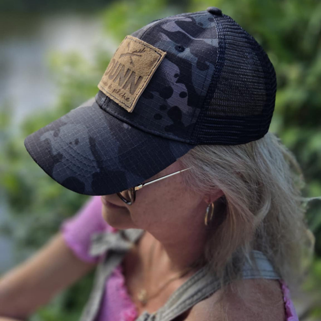 Casquette fille - Noir camo sans trou