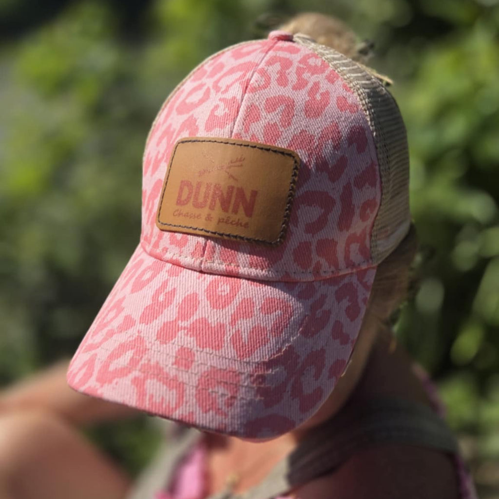 Casquette fille - Rose léopard