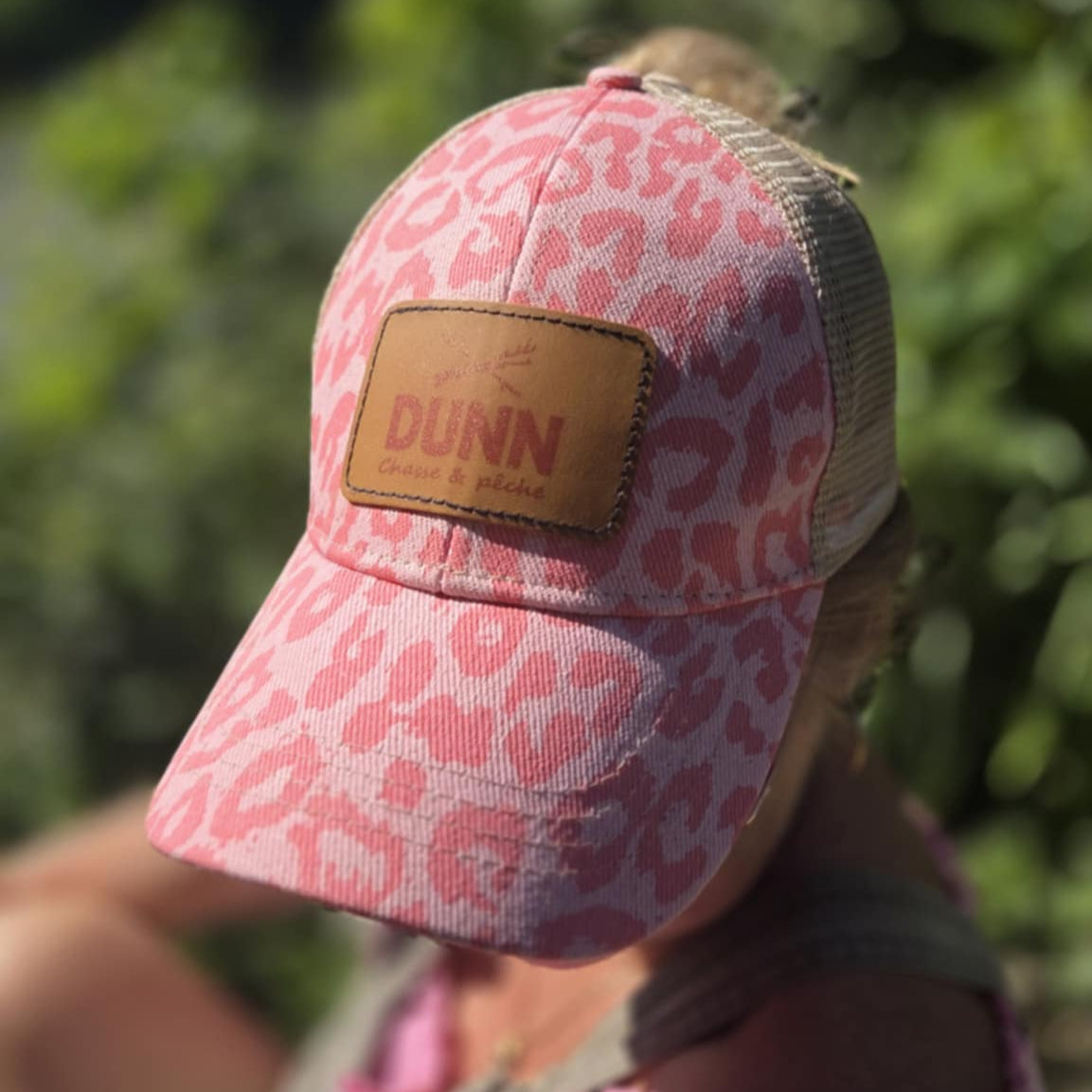 Casquette fille - Rose léopard